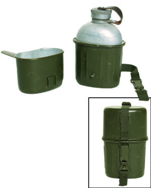 BW FELDFLASCHE ALU 3-TLG.OLIV GEBR.