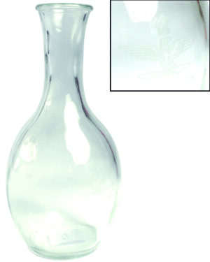 ITAL.GLASKARAFFE 1L M.GRAVUR NEUW.